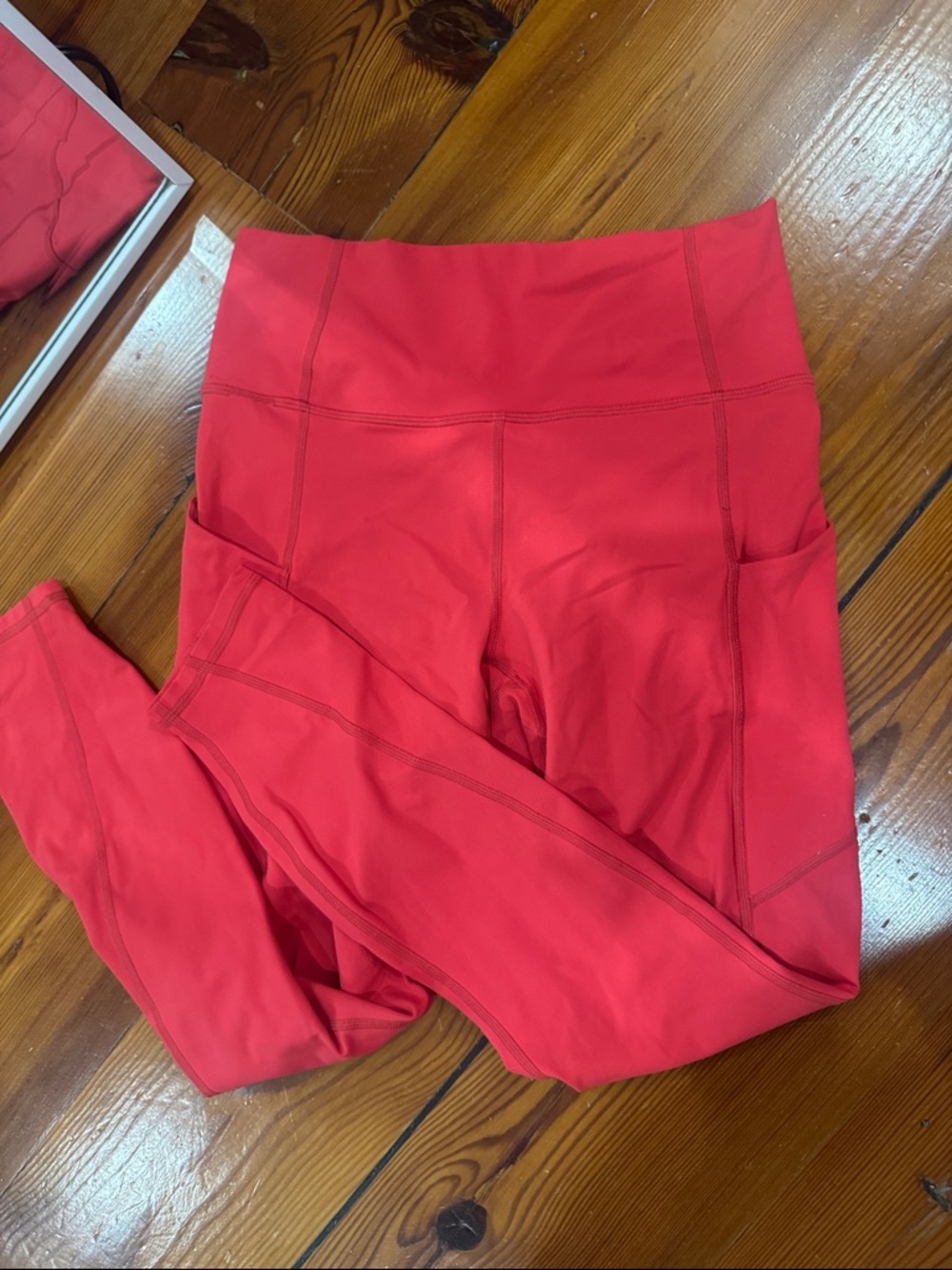 Fabletics Red High-Waist Pocket Leggings